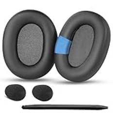 YunYiYi Inzone H7 Earpads ersättning kompatibel med Sony Inzone H7 (WH-G700) Inzone H9 (WH-G900N) headset öronkuddar med mjukare proteinläder, bullerisoleringsskum – svart