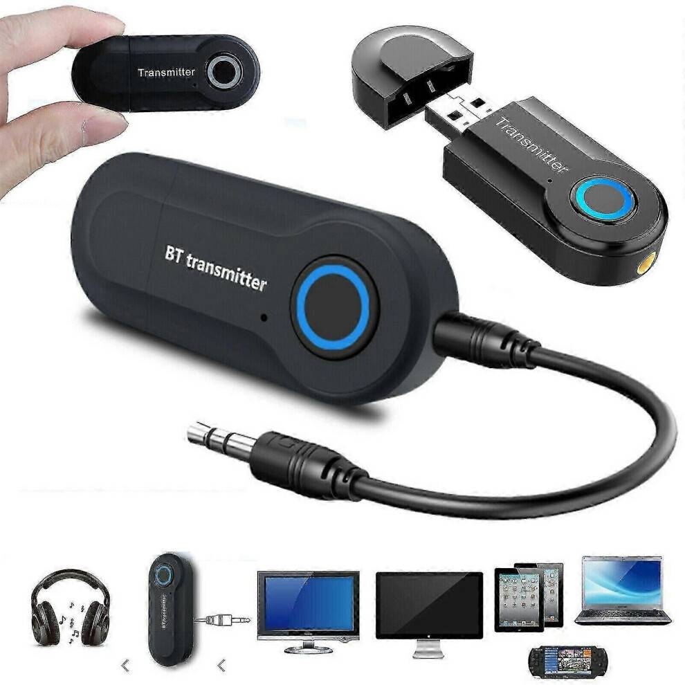 Trådlös Bluetooth-sändare för TV/PC - Ljudadapter för dubbla enheter med 20 m räckvidd och låg latens_CJE6