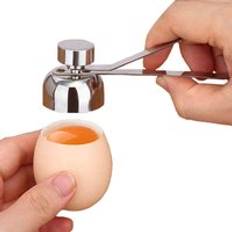 2 storlekar metall ägg sax ägg topper cutter skal öppnare rostfritt stål kokt rå ägg öppna köksredskap set