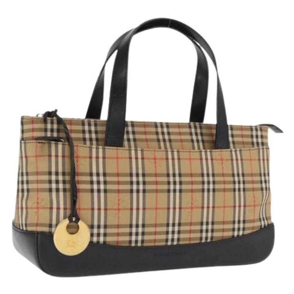 Burberry Vintage Pre-owned Canvas Håndtaske - Vintage - Dame - Beige - ONE SIZE - Tyl