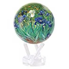 MOVA Globe Art Collectibles Von Gogh Irises 4.5" with Base, Solar Powered Rotating Globe, Unique Gift, Home & Office Decor for Men, Women, Kids
