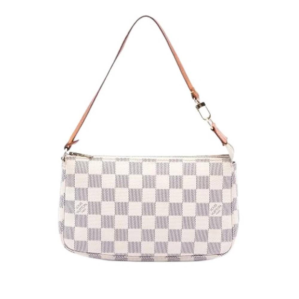 Louis Vuitton Vintage Pre-owned Pochette Accessoires - Vintage - Dame - Hvid - ONE SIZE - Uld