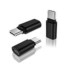 Basesailor USB typ C förlängningsadapter 3-pack, PD USBC 3.1 Gen2 hona till hane förlängare omvandlare, Thunderbolt 3 utökad kontakt kompatibel med Otterbox fodral, iMac, MacBook Pro, Air,Samsung DeX