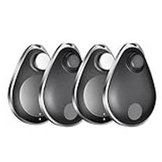 Utag GPS-spårare 4-pack, nyckelfinnare fungerar med Apple Hitta min (endast iOS), IP67 vattentät, integritetsskydd, förlorat läge, Mfi-certifierad Bluetooth-spårare för barn, äldre, barn husdjur,