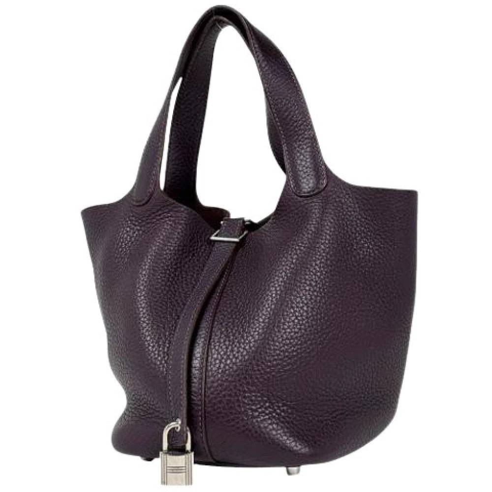 Hermès Vintage Pre-owned Bucket Bag - Vintage - Dame - Lilla - ONE SIZE - Læder