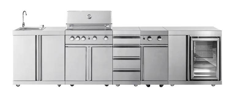 Stainless Collection - Fritstående udekøkken – Michigan (Rustfri)