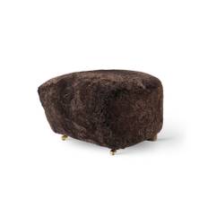 "Den Trætte Mand" Ottoman - Mørk eg/Espresso sheepskin