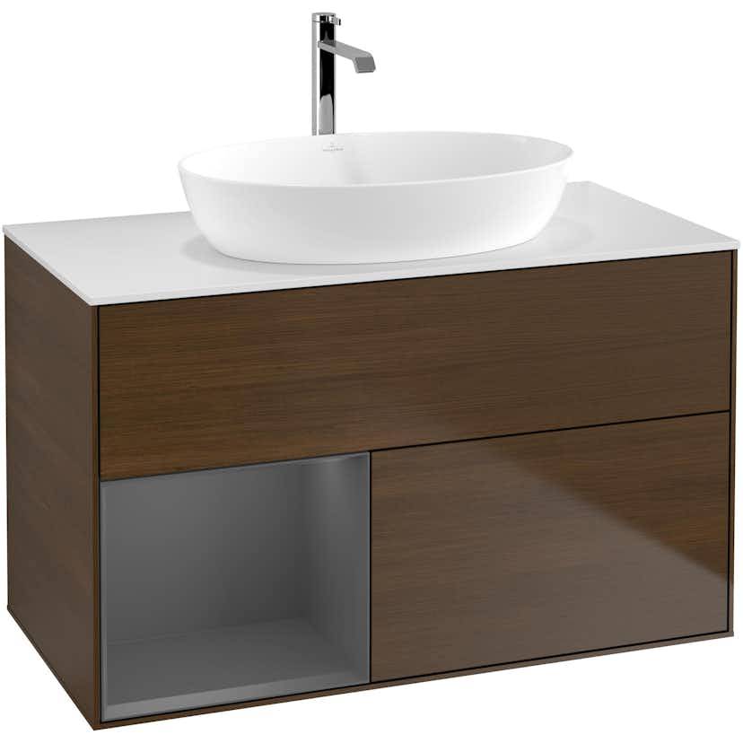 Tvättställsskåp Villeroy & Boch Finion med 2 Lådor Hylla och Bänkskiva för Fristående Tvättställ från Artis & Collaro