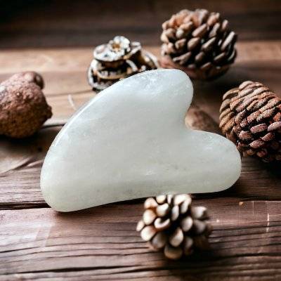 Jade, Vit Gua Sha Sten