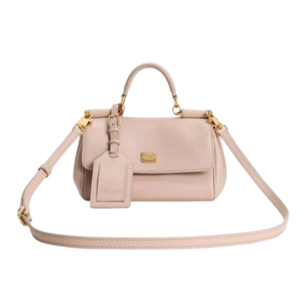 Dolce & Gabbana My Sicily Håndtaske - Tasker - Dame - Lyserød - ONE SIZE - Bomuld