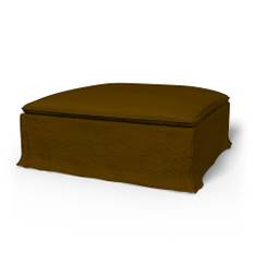 IKEA - Söderhamn Footstool Cover, Turmeric, Velvet - Bemz