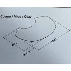 Formgulvplade til Jydepejsen Cosmo/Cozy/Mido (6 mm glas)