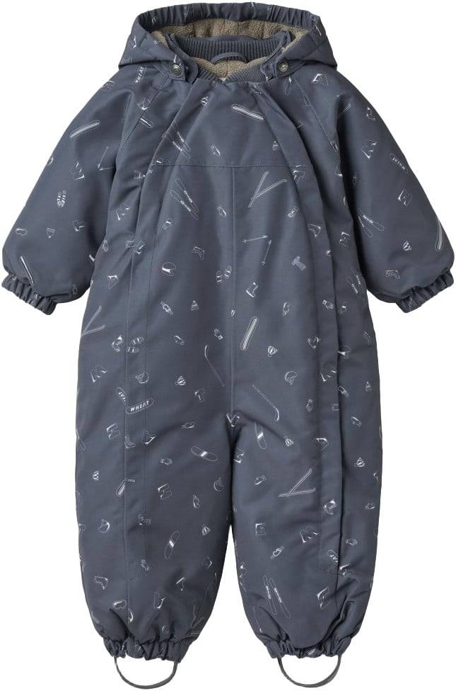Wheat Snowsuit Adi Str 92/2y - Winter Blue Aop Flyverdragter Polyester hos Magasin.