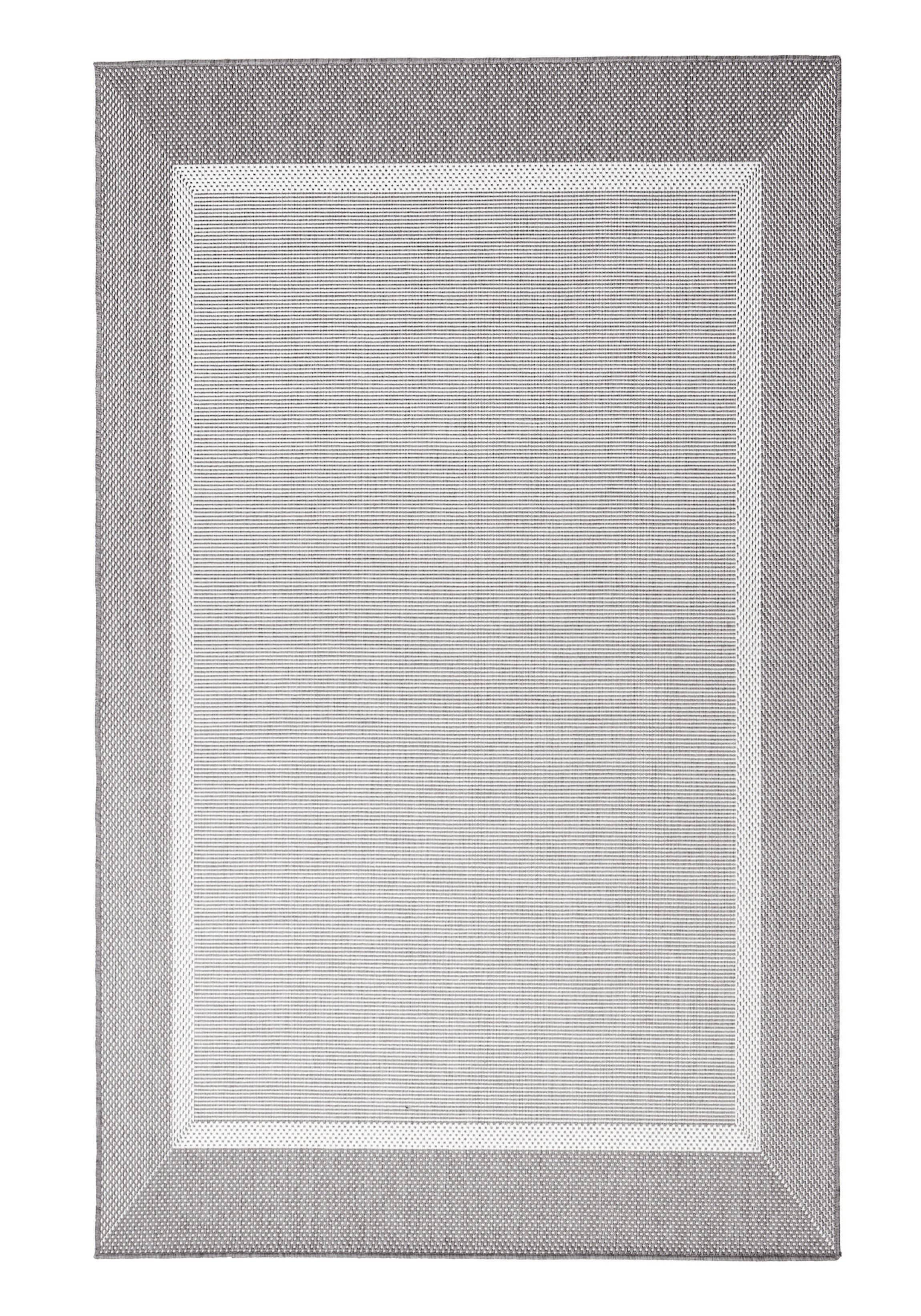 Bodega fladvævet tæppe- Light-grey - 160x220 / Grå