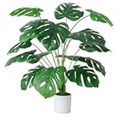 SOMYTING Konstgjord växt palmblad i kruka 18 grenar, 71 cm monstera växter konstgjorda tropiska gröna blad hawaiian monstera växt, Splitphilo-växt stor grön växt