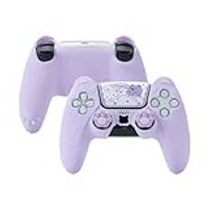 GeekShare Adorable Bear PS5 Controller Skin-set, med 2 dubbelgrepp och 1 klistermärke, antisladd silikonskydd för PS5 trådlös handkontroll - par