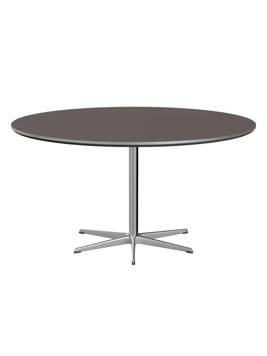 Piet Hein A826 Spisebord, Ø145 cm fra Fritz Hansen Grå laminat m. alukant - Jacobsen Plus