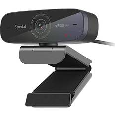 Spedal 1080P 60fps Webcam with Stereo Microphones, Auto Focus Streaming Webcam, Computer Laptop Camera for OBS Zoom Skype, Compatible with Mac OS Windows 10/8/7