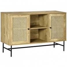 Skänk Boho Style Rotting 2 Öppna Hyllor 120 x 38 x 77 cm
