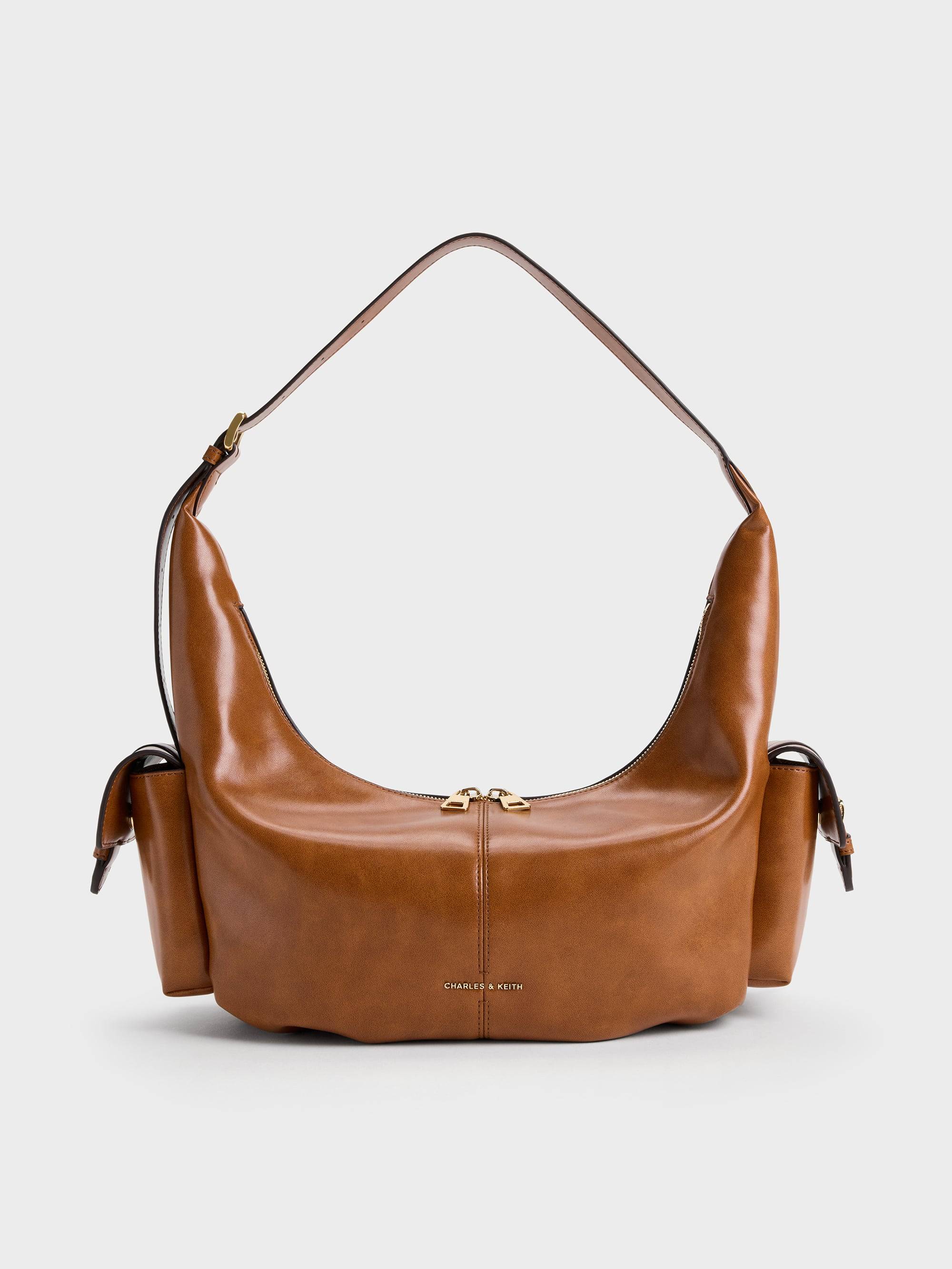 CHARLES & KEITH - Large Bessie Side-Pocket Hobo Bag