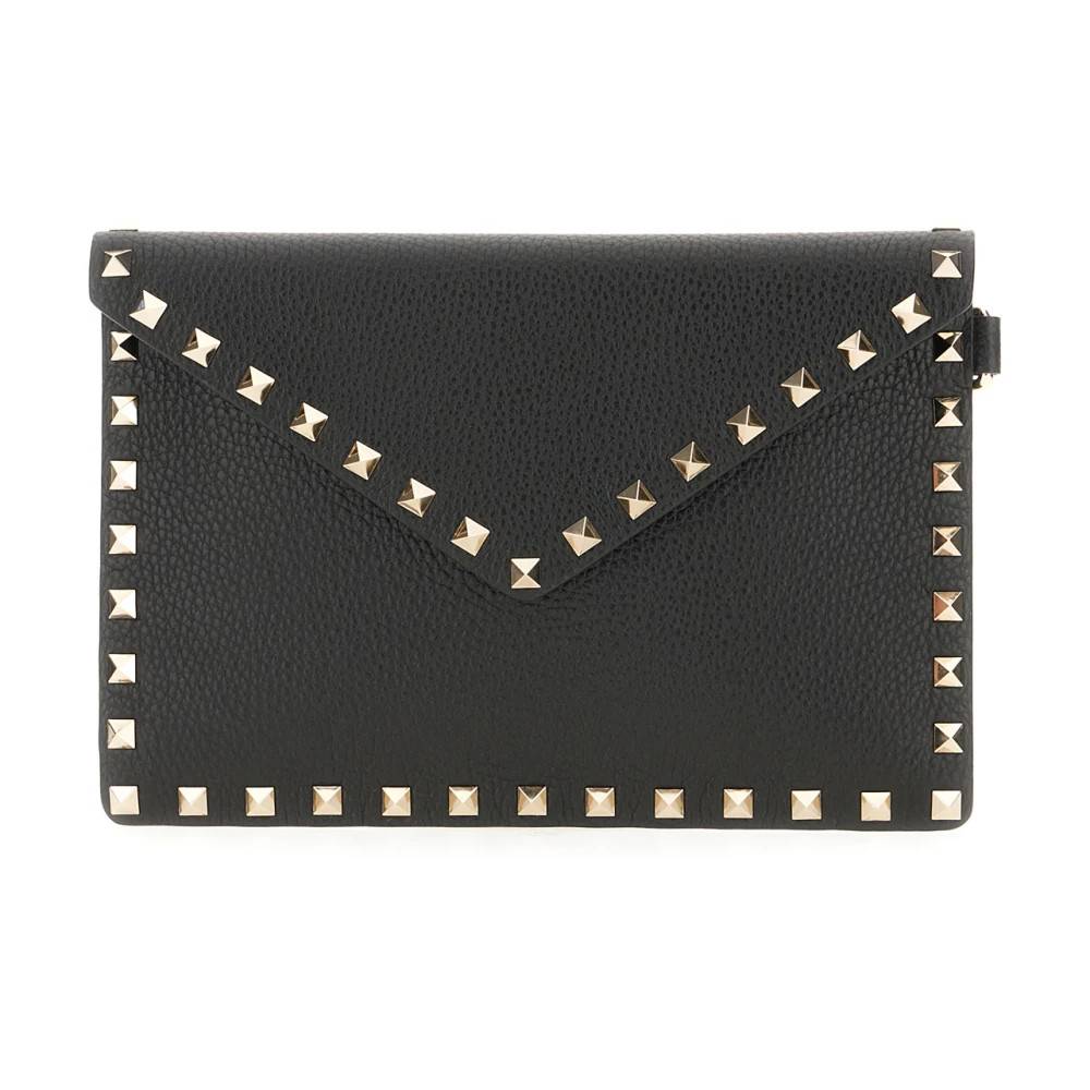 Valentino Garavani Rockstud Envelope Clutch - Tasker - Dame - Sort - ONE SIZE - Læder