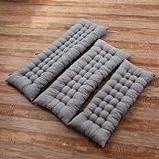 Tjock bänkkudde, sittdyna för 2/3-sits, för utomhus/inomhusbruk, trädgårdsmöbler, gunga, mjuka kuddar, längre schäslong, rektangulär bänkkudde, 120 x 45 cm, grå
