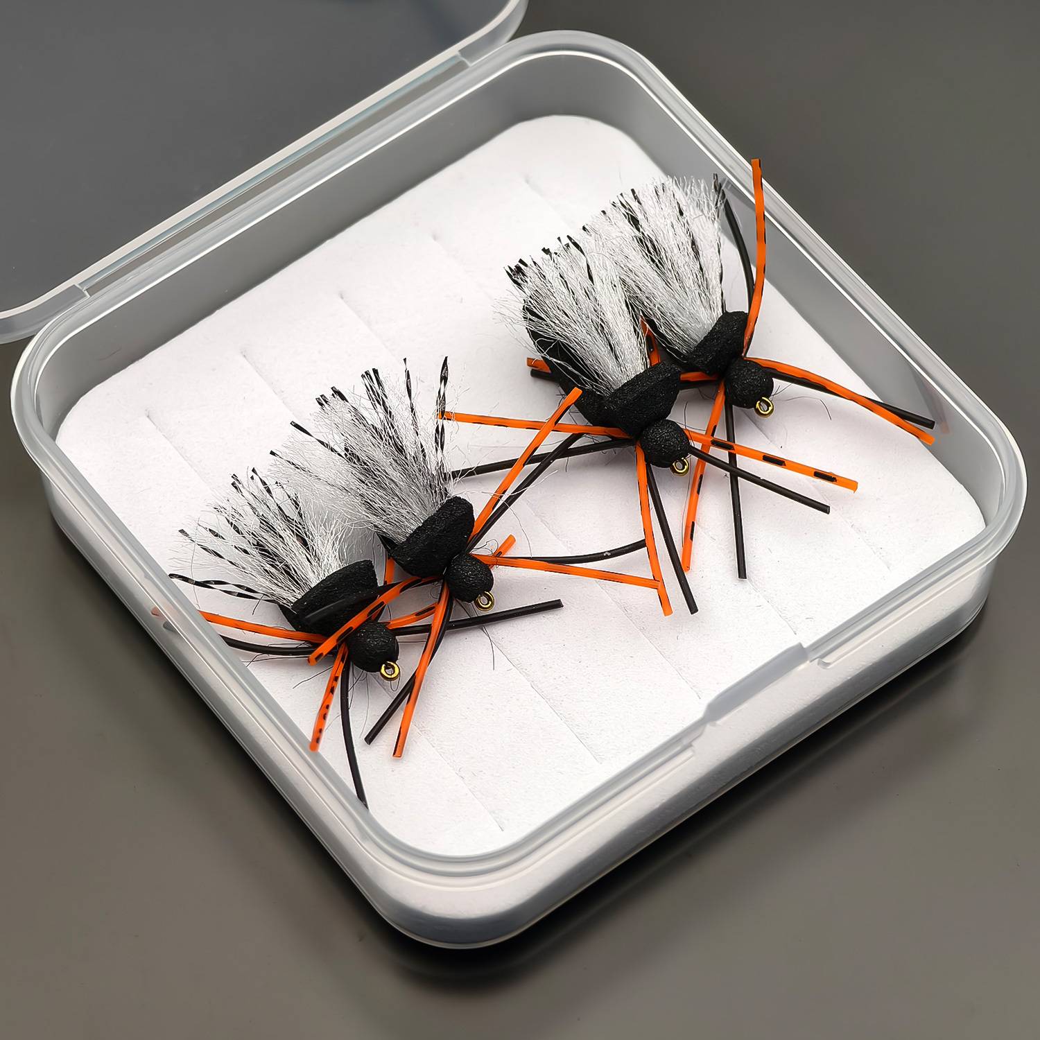 Anfs Fly Fishing Flies-black Foam Savage Cicada Flies Size #12 (4pcs)