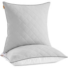 Bed Pillow Grey 80x80x18cm