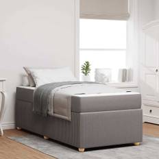 vidaXL Sängram Övrigt Taupe 90 x 200 cm tyg