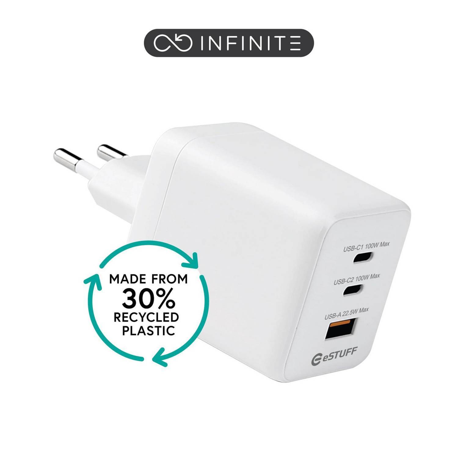 eSTUFF Infinite PD 100w GaN - White