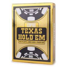 Copag, 100% Plastik Poker - Texas Hold'em Gold - Sort