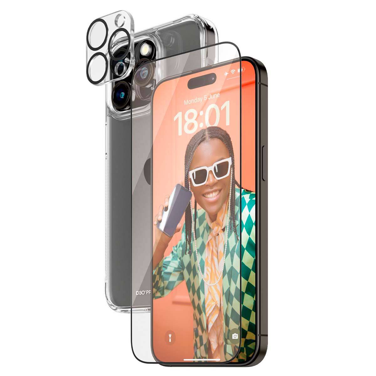 PanzerGlass 2-i-1 Bundle Skærmbeskyttelse iPhone 15 Pro Max