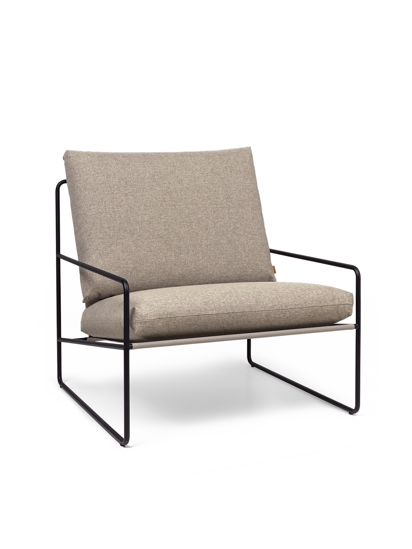 Desert 1-Seater udendørs lænestol fra Ferm Living Black - Dolce - Dark Sand - Jacobsen Plus