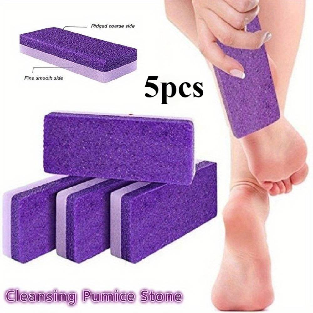 TEMU 5pcs Reusable Pumice Stone Foot Scrubbers For Exfoliation And Hard Skin Removal, No Power Required, Pedicure Spa Supplies For Home Cleaning And Living Room Use