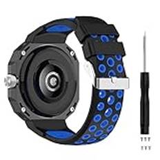 KUTEWEU Armband kompatibelt med Huawei Watch GT Cyberarmband, dam silikon ersättningsarmband armband för Huawei Watch GT Cyber, Svart blå, Mjuk, Huawei Watch GT Cyber armband, sportband