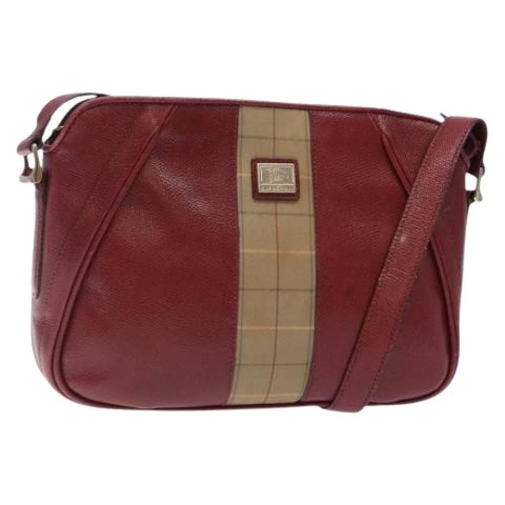 Burberry Vintage Pre-owned Skuldertaske - Vintage - Dame - Rød - ONE SIZE - Uld