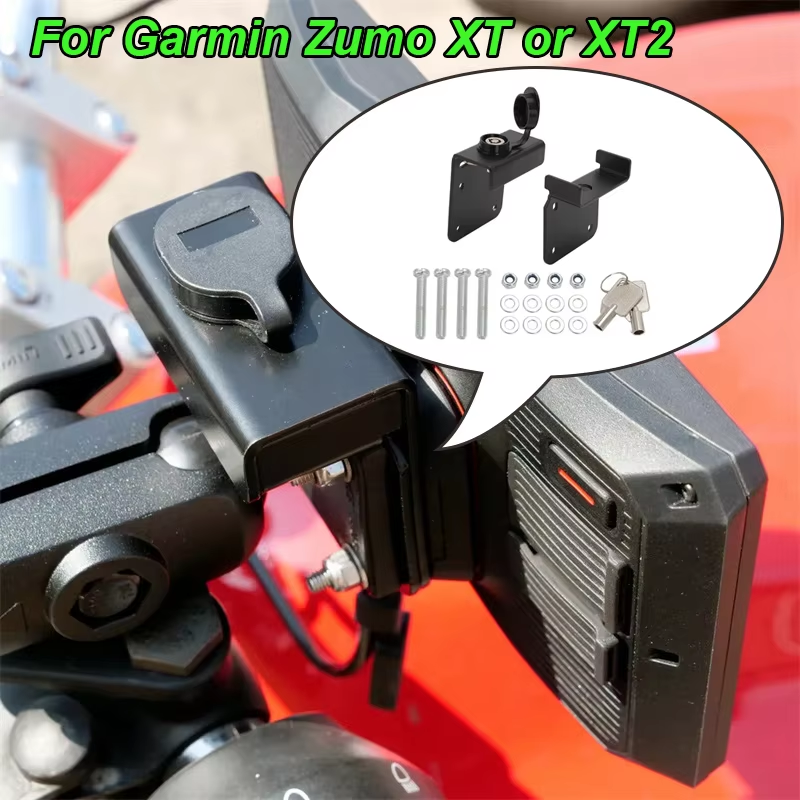 Holder Navigation For Garmin Zumo XT or XT2 Mobile Phone Motorcycle Aluminum Mount GPS Lock Kit Locking Mounting Bracket