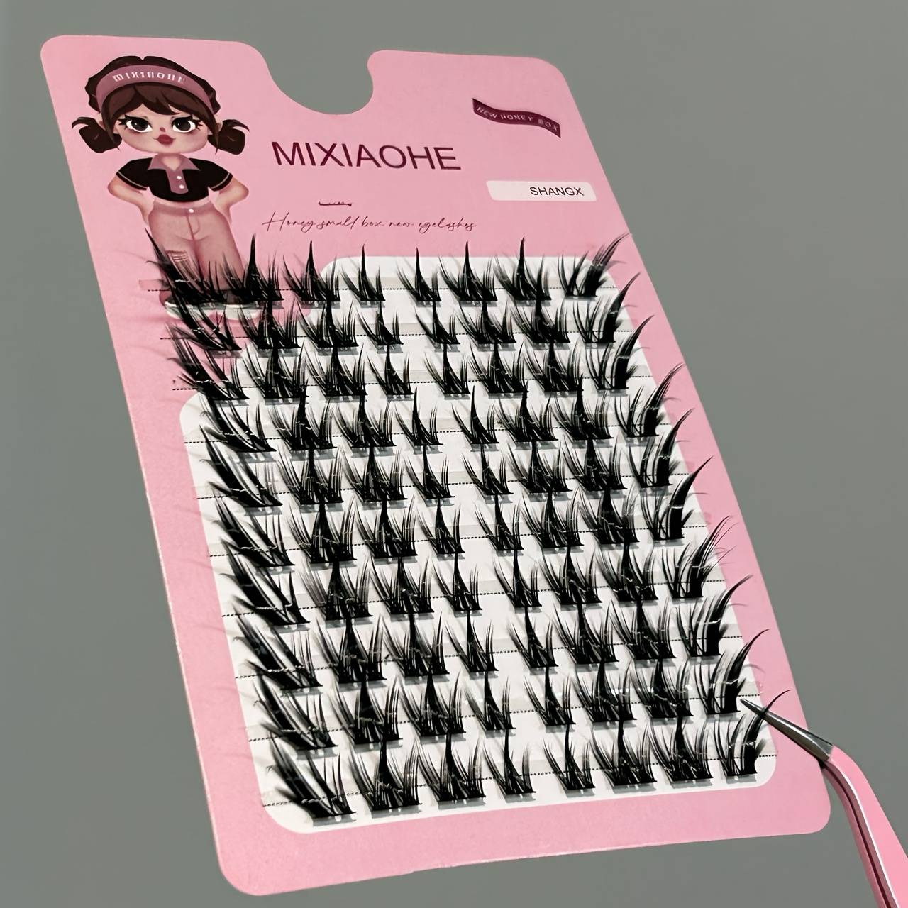 Mixiaohe Fox Eye Elf False Eyelashes - 80 Clusters, Diy Segmented Extension Kit, C/d , Beginner-friendly & Reusable, Cat-, 10-14mm Length, For Natural Daily Wear, Eyelashes Extension Kit