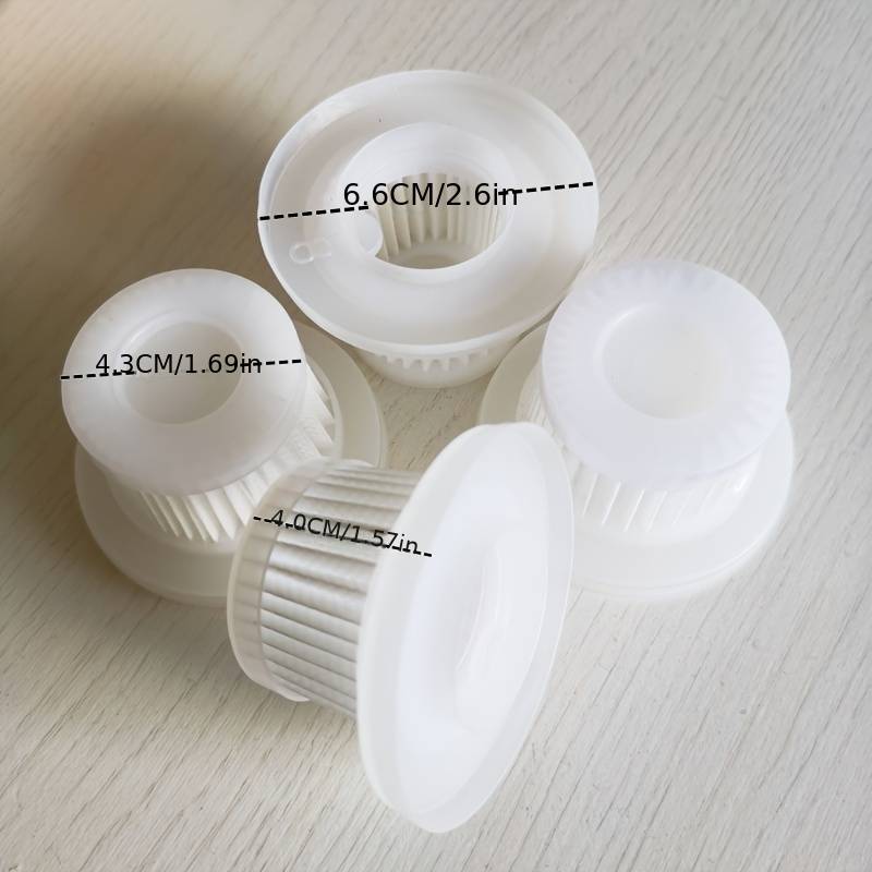 Handheld Car Vacuum Cleaner Hepa Filter Replacement Universal Filter Element Accessory Set Washable Universal Filter Cartridge Bottom Diameter 6.6cm Height 4.0cm Top Diameter 4.3cm [4pcs]