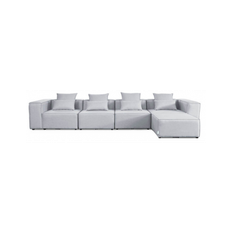 VERONA Modul XL chaiselong sofa i polyester 414 x 207 cm - Lysegrå