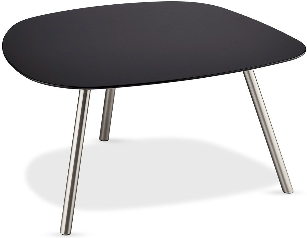 Sofabord Raymond & Hallmark Cambridge, sort MDF træ, L85×B77×H45 cm, moderne loungebord.