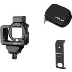 Ulanzi metall vlog fodral bur för gopro hero svart 8 förlänga kallskonfäste för mikrofon led-ljus - G8-5