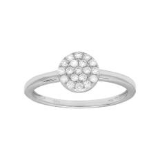 Rhod. sølvring ANNIENOR med CZ rund 6mm Str.48