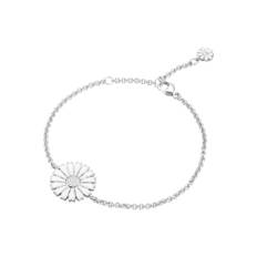 Georg Jensen Daisy armbånd i sølv med hvid emalje (20001538)