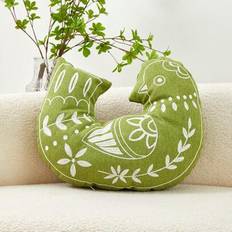 1 st. grönt blommigt broderat dekorativt örngott, lämpligt för inomhusdekoration, örngott året runt, innerkudde ingår ej (40*50)