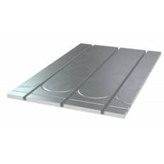 Gulvvarmeplade, 20 mm, 1175x750x25 mm, med vende- og returspor, alu varmefordeling, CC 250