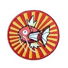 VALKYNEA 100 % broderad lapp inspirerad av Anime Art/Magikarp/Embroidery Patch/broderad applikation (krok och ögla (Velcr0))