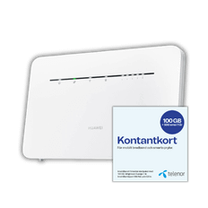 Huawei B535-232 4G + Telenor 100 GB Som ny / Vit