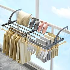 TEMU Adjustable Outdoor Clothes Drying Rack, Space-saving Hanger, Space-saving Storage Organizer, Gift, Plastic Material, Drying Racks