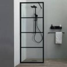 Lavabo Walk-in brusevæg 70 cm - mat sort